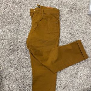 Lucky Brand dark mustard colored khaki pants. 32x32.
